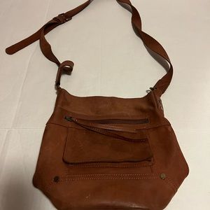 C&C California Leather Hobo Bucket Crossbody Bag